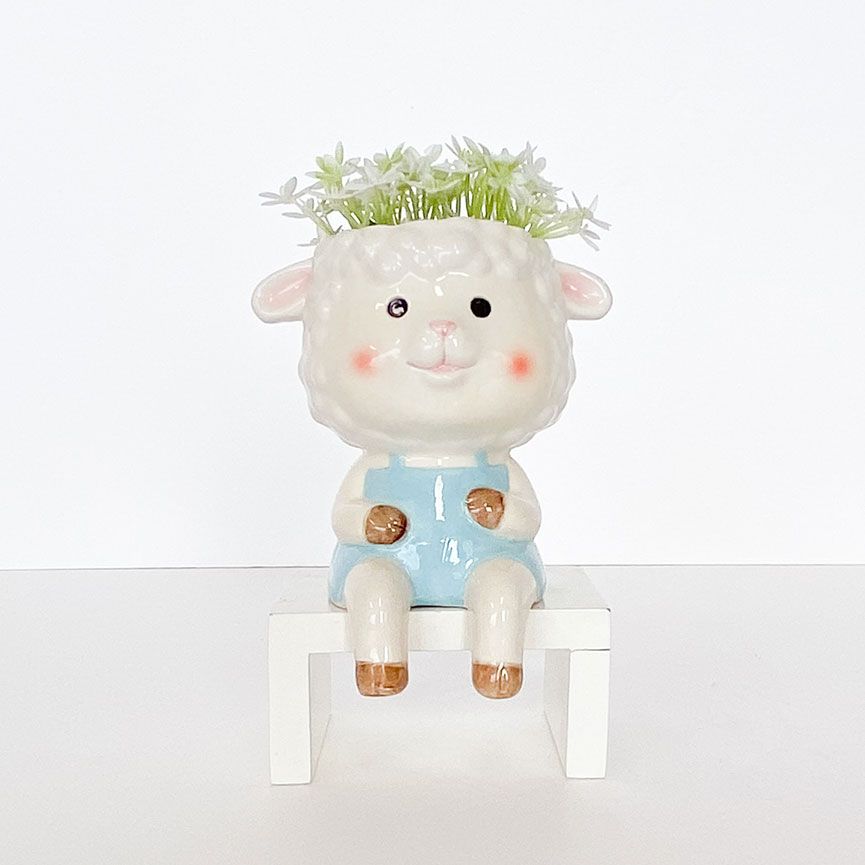Sitting Sheep Planter
