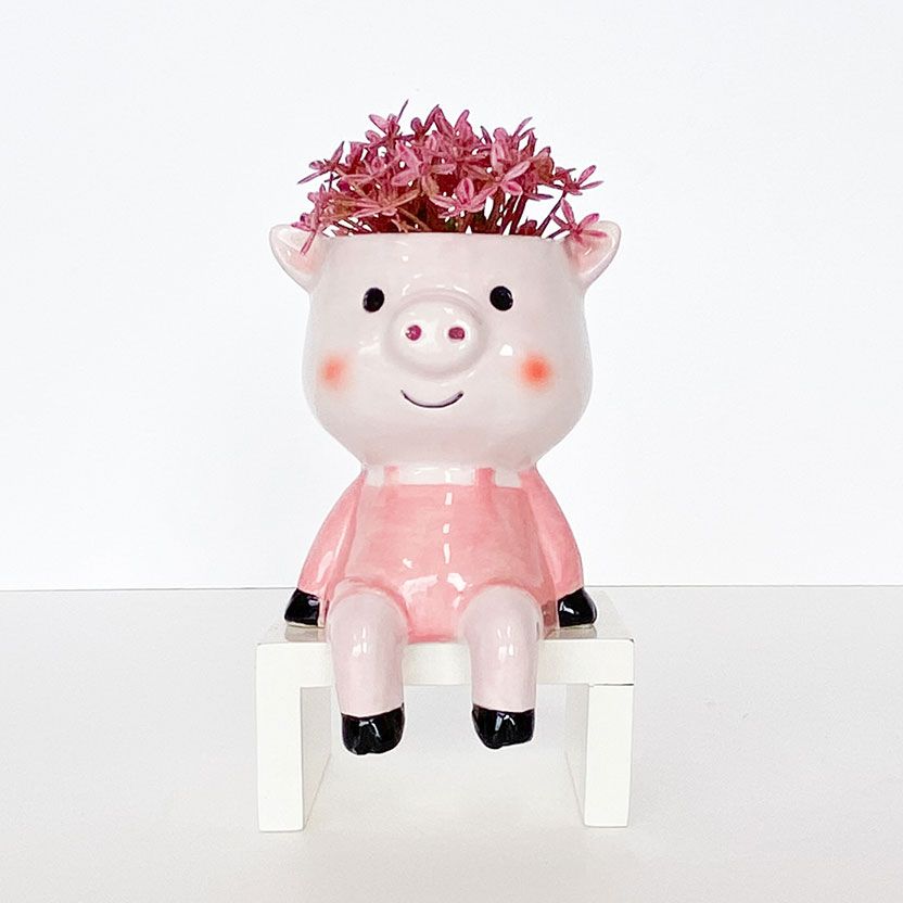 Sitting Pig Planter