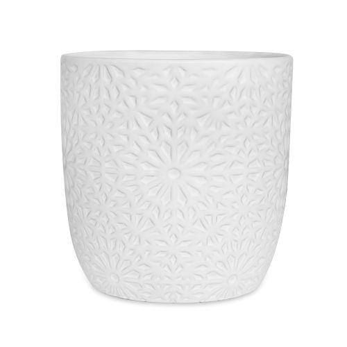 17cm Kena Cover Pot White