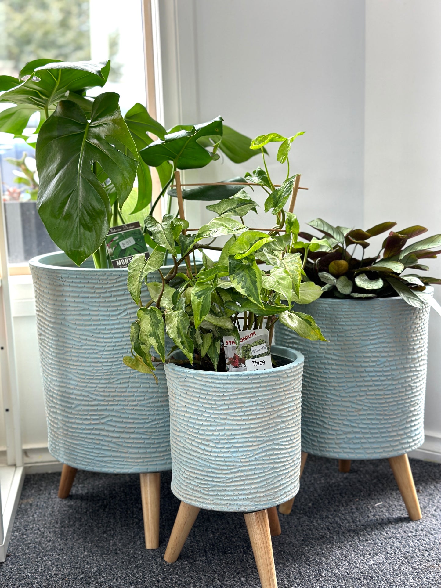 Small ‘Denim’ Onda Plant Stand