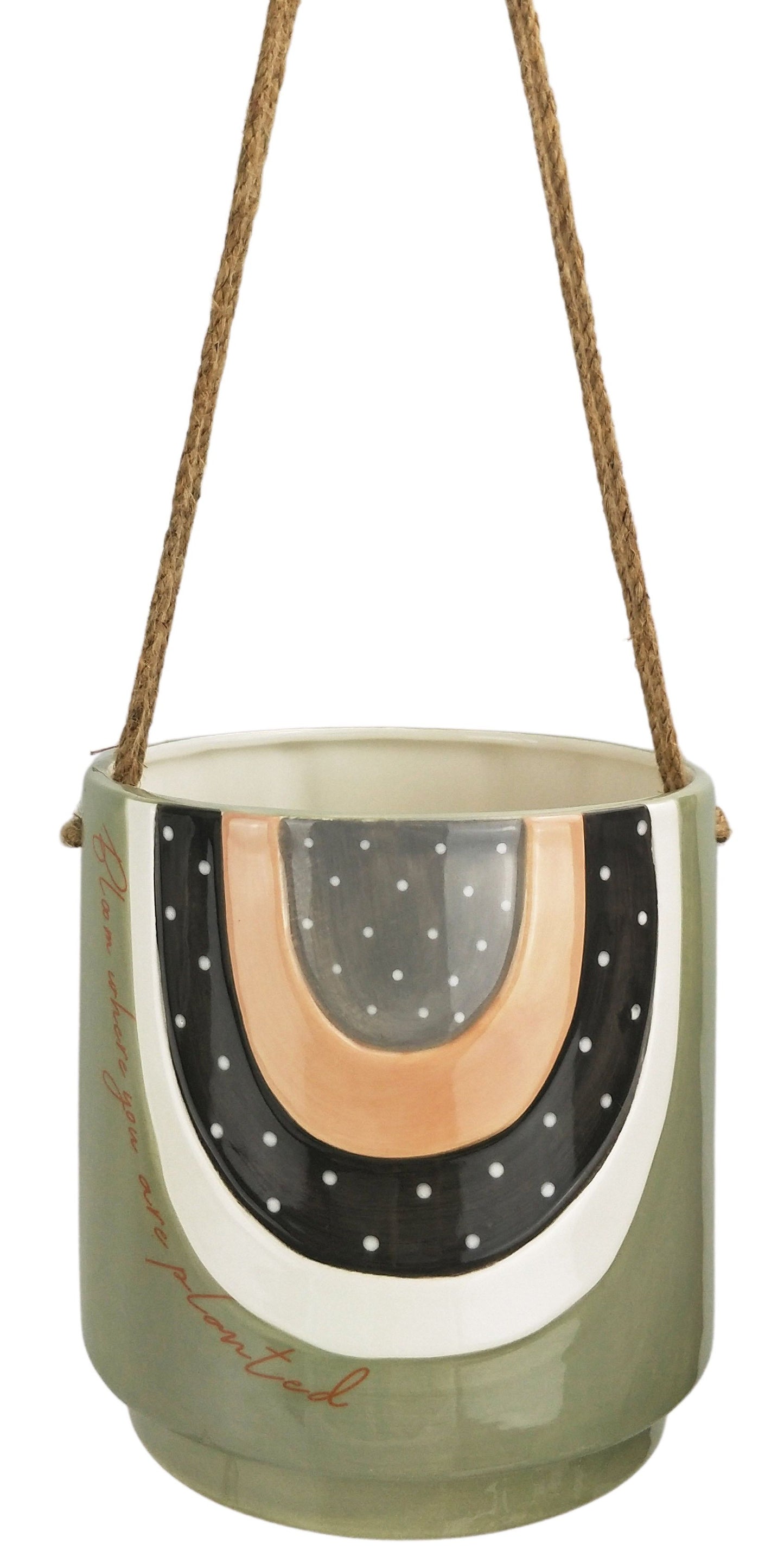 Bloom where you are planted - hanging planter