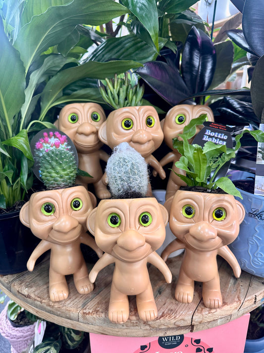 90’s Troll Doll Planter + Plant