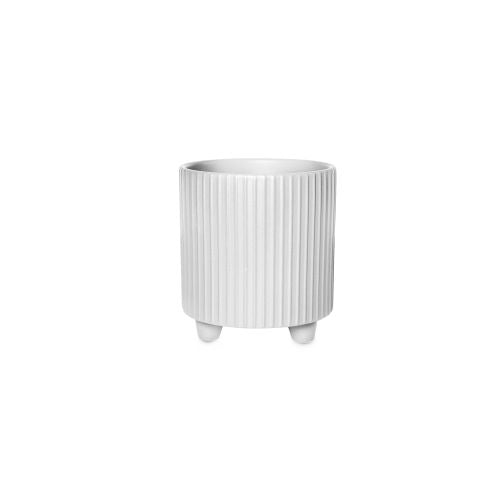 9cm Connor Footed Planter - White