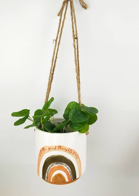 Woodstock Let The Good Thoughts Grow Hanging Planter