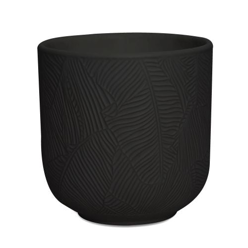 15cm Black Leaves Planter