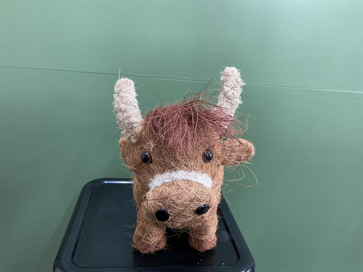 Husk Highland Cow Planter Large