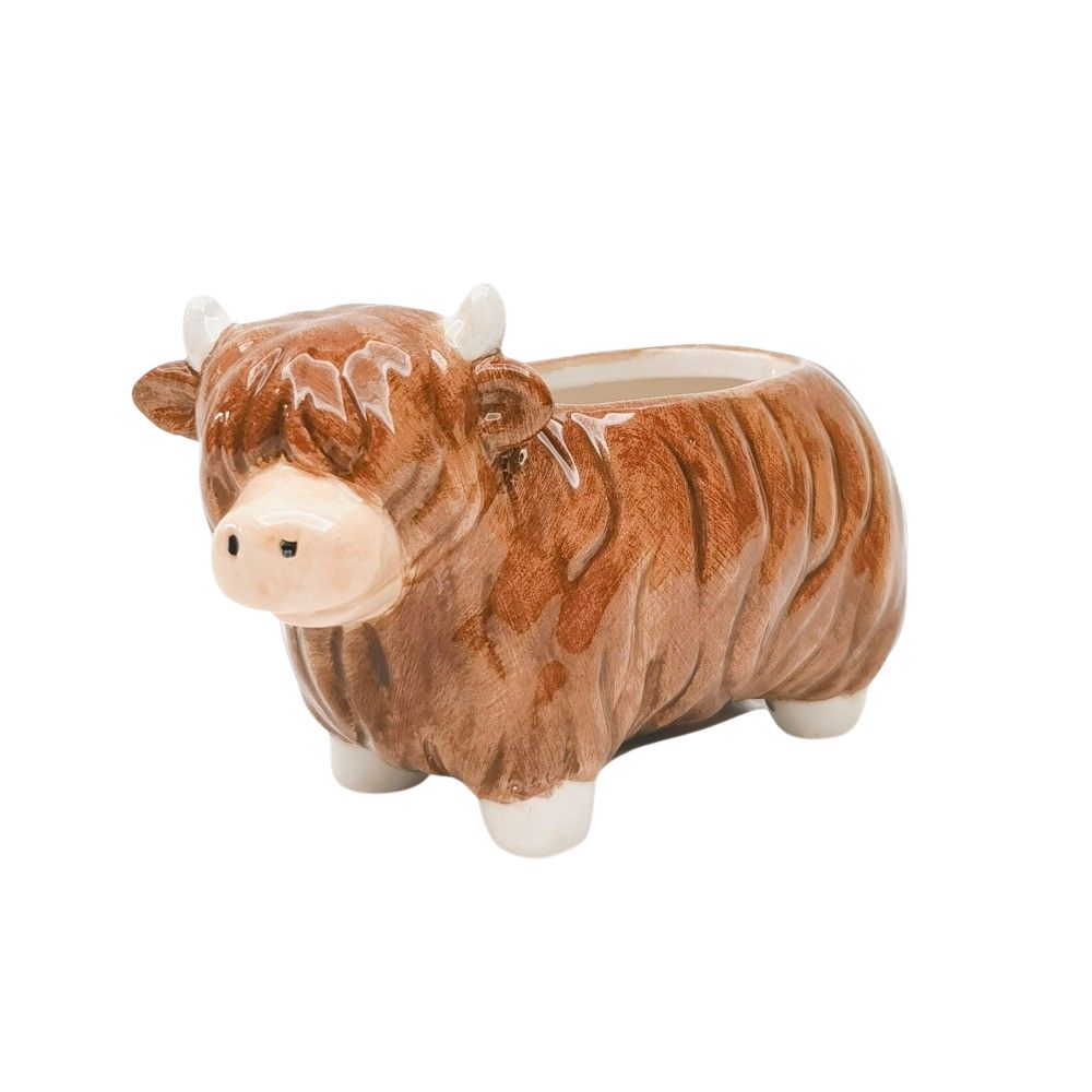 14cm Small Highland Cow Planter