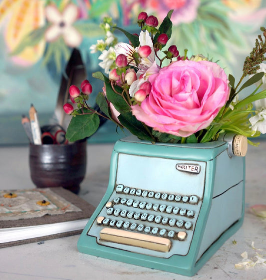 Allen Designs - Blue Typewriter