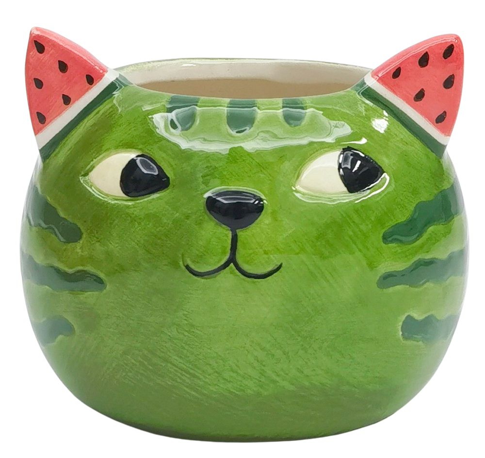 Watermelon Cat Planter