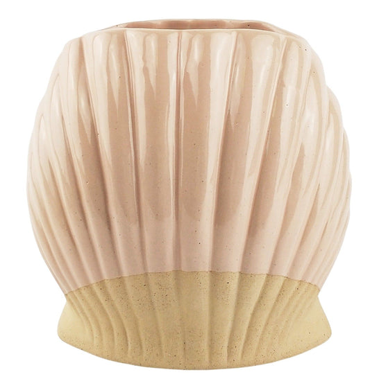 Clam Shell Pink Planter